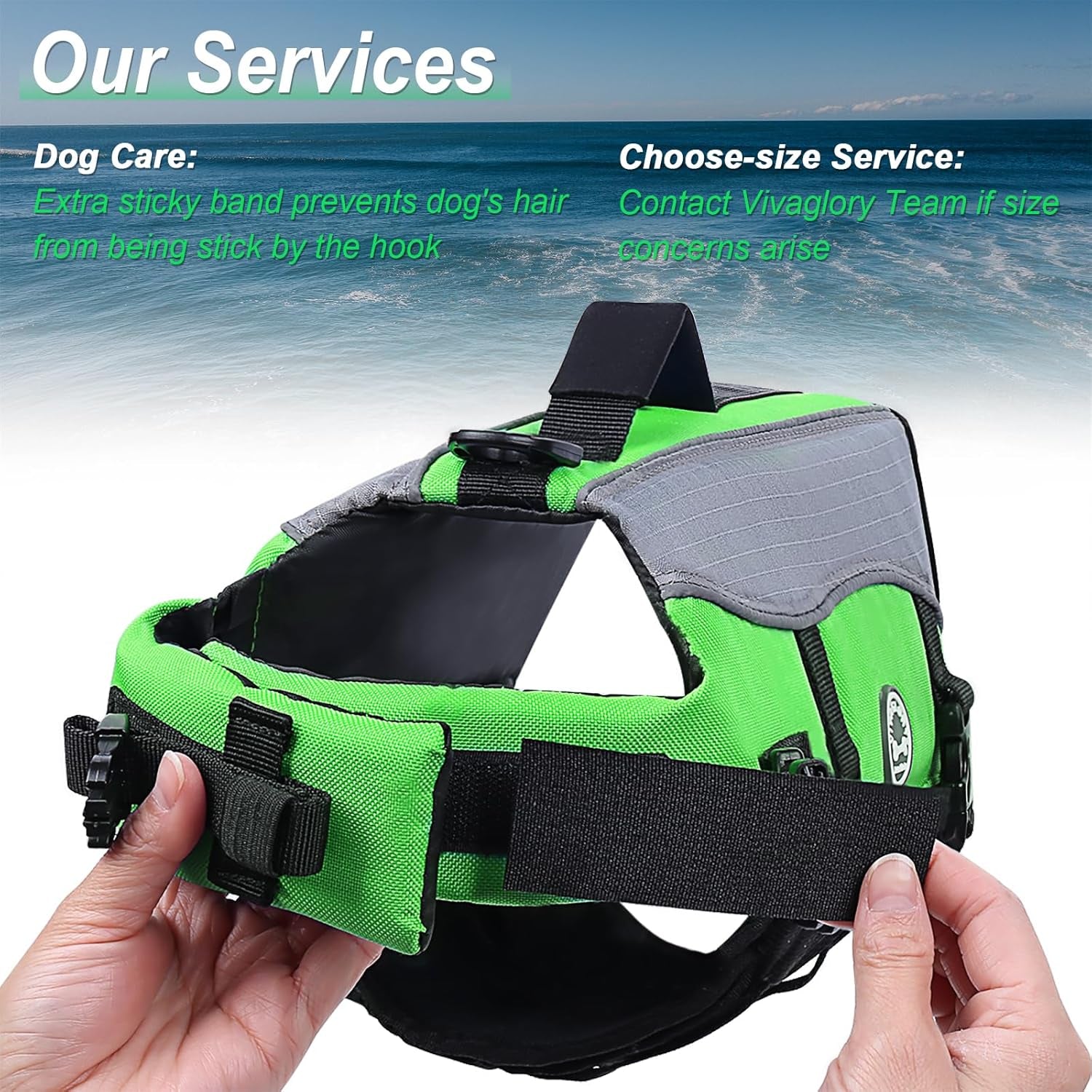 Front Float Dog Life Vest, Dog Life Jacket for Swimming & Boating, Swimming Vest with Chin Float & Handle, Ripstop & Buoyancy for Puppy Doggy, S, Bright Green