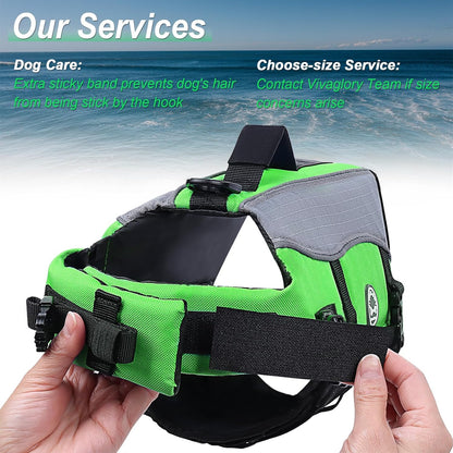 Front Float Dog Life Vest, Dog Life Jacket for Swimming & Boating, Swimming Vest with Chin Float & Handle, Ripstop & Buoyancy for Puppy Doggy, S, Bright Green
